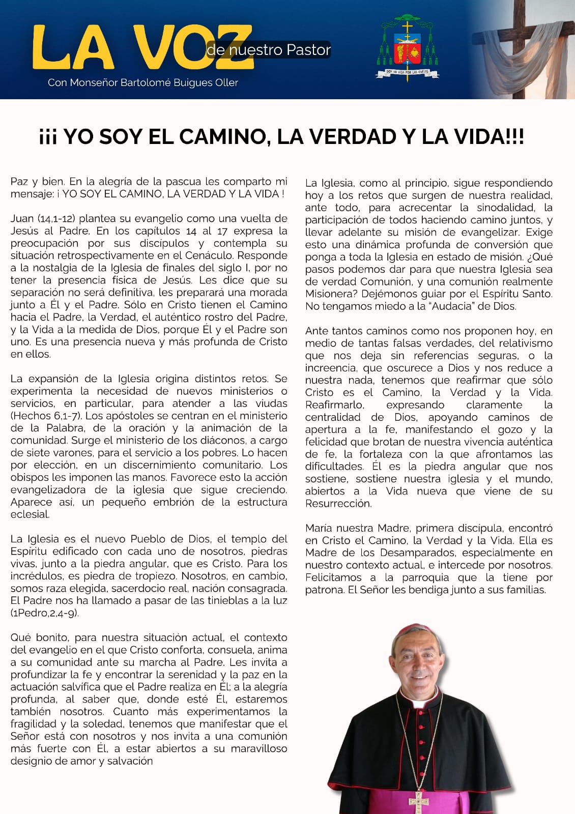 Mensaje semanal del Obispo